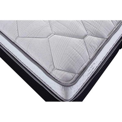 Cama Box Solteirão: Colchão Molas Ensacadas Herval La Playa C1634 + Base Crc Suede Gray (96x203x28)