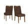 Kit 2 Cadeiras Sala Jantar Bia Freijó Suede Moca Marrom