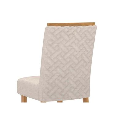 Kit 4 Cadeiras Sala Jantar Malu 4 Un Nature Suede Light Marrom Amendoa