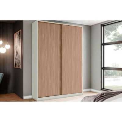 Guarda Roupa Modulado Mc10 Seletto C- 2 Portas De Correr E 3 Gavetas Areia - Henn