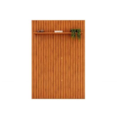 Rack Bancada C/ Painel P/ Tv Até 55 Pol Pratic Ripado 1 Prateleira 143x240cm Cedro - Dj Móveis