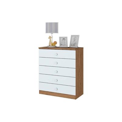 Quarto De Bebê Completo Bala De Menta 2 Peças (1 Guarda Roupa + 1 Cômoda) Qi93 Branco - Henn