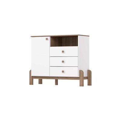 Quarto De Bebê Completo Ternura 2 Peças (1 Guarda Roupa + 1 Cômoda) Qi90 Branco-jequitiba - Henn