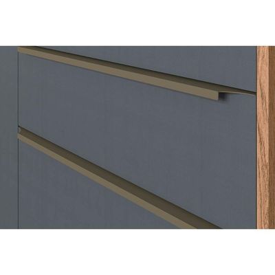 Cozinha Modulada Completa Versalis 2 Peças 1 Aéreo + 1 Balcão C2p168 Freijó Grafite Herval