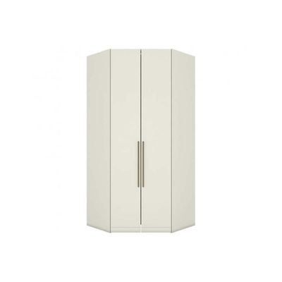 Guarda Roupa Closet Solteiro De Canto Oblíquo Mc05 Seletto C- 2 Portas E 3 Gavetas Areia - Henn