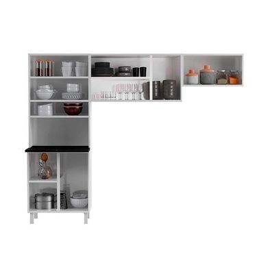 Cozinha Modulada Telasul Mirage New Mirage Aço 3 Peças 2 Aéreos + 1 Paneleiro Czc40 Branco-telasul