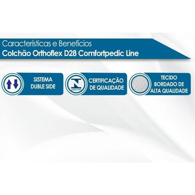 Colchão Viúva Espuma D28 Comfortpedic Line (128x188x14) - Orthoflex