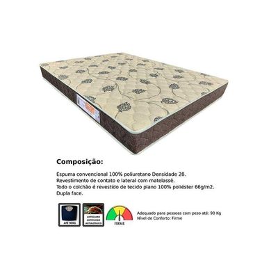 Colchão Viúva Espuma D28 Comfortpedic Line (128x188x14) - Orthoflex