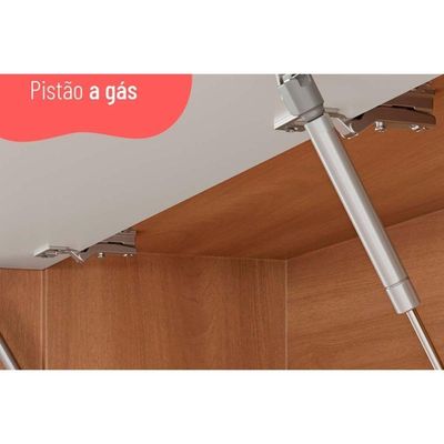 Módulo Cozinha Telasul Thela Macadâmia Armário Thela Macadâmia Com 1 Porta 80cm Freijó Branco Telasul