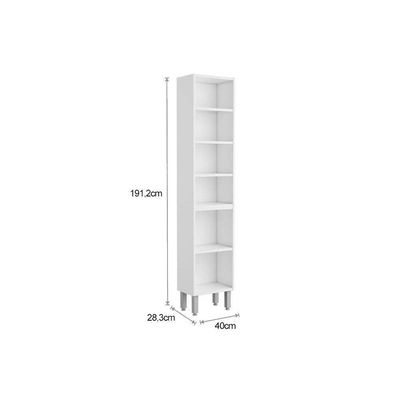 Cristaleira De Cozinha Paneleiro Evidence 7032 Com 3 Portas 1 Com Vidro Branco Bertolini