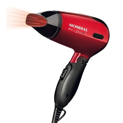 Kit Chapinha, Secador de Cabelo e Escova Modeladora Mondial KT-53 - Bivolt