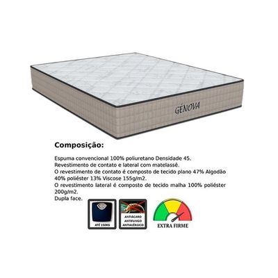 Colchão King Espuma D45 Genova (193x203x30) - Orthoflex