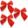 Kit 12 Enfeite Laços Natalino Vermelho árvore Natal De 10cm