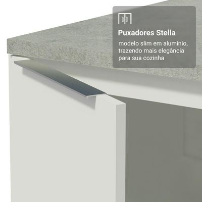 Armário Cozinha Completa Branco Stella Madesa 01 Branco