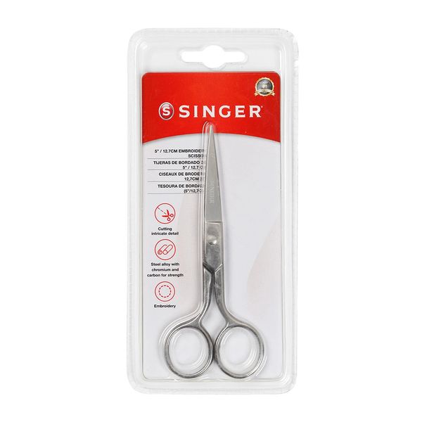 Tesoura para Bordado Singer 5" Prata