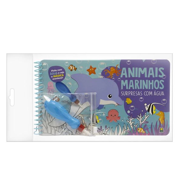 Livro Infantil Todolivro Surpresas com Água Animais Marinhos