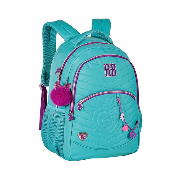 Mochila Teen Clio Style Rebecca Bonbon Matelassê com Pingente Personalizado 17,5 Mochila Teen Clio Style Rebecca Bonbon Matelassê com Pingente Personalizado 17,5
