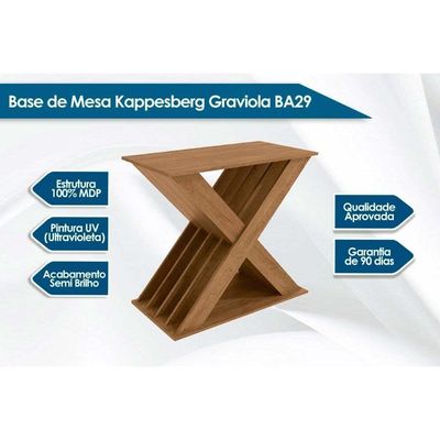 Mesa Para Cozinha Graviola Com Tampo Madeirado Com Vidro 90x170cm Nogueira Off White Vidro Off White Kappesberg