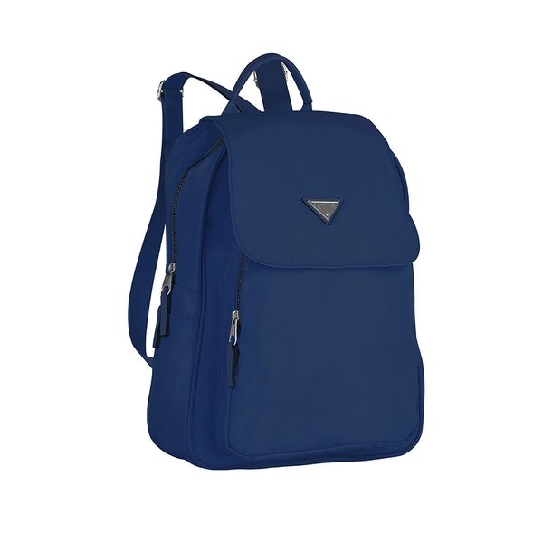 Mochila para Notebook Semax Acetinada Glow It Azul Petróleo com Tampa 17