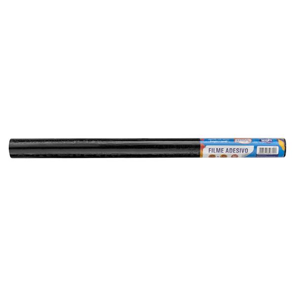 Plástico Adesivo BRW 60 Micras Preto 45cm x 1,5m