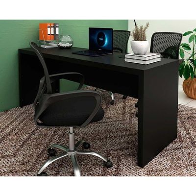 Mesa Notebook Escritório Me4185 180cm Preto Tecno Mobili