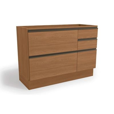 Módulo Cozinha Maxxi Balcão G746 Com 1 Porta E 4 Gavetas Sem Tampo 120cm Canela