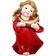 Kit Estatuetas Anjo Anjinho Vermelho Natal Em Resina De 13cm