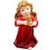Kit Estatuetas Anjo Anjinho Vermelho Natal Em Resina De 13cm
