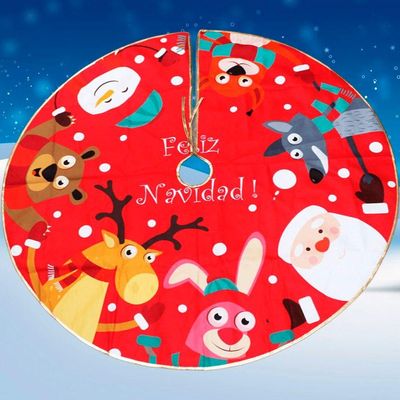 Saia De árvore Natal Temática Natalino Noel Rena Urso 120cm