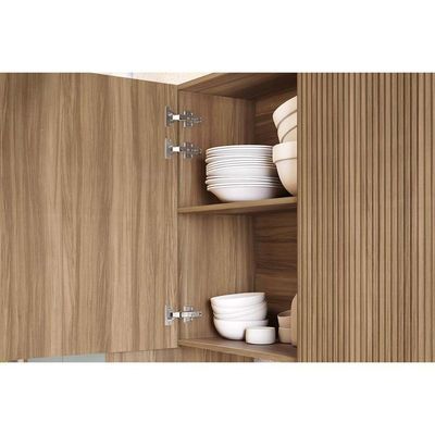Cozinha Completa Rainha 4 Peças 2 Aéreos 1 Balcão 1 Paneleiro C4p158 Branca Nature