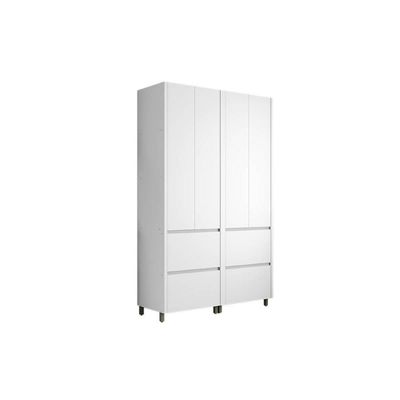 Armário Multiuso Lavanderia Rainha C- 4 Portas E 4 Gavetas 140cm Nature-verde - Nesher