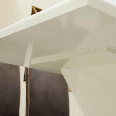 Mesa De Jantar 4 Lugares 120cm - Luiza - Nature - Off White