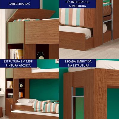 Treliche Solteiro Cabeceira Bau 1 Porta 225x87 Cm15 Diamond Dtall Diamond