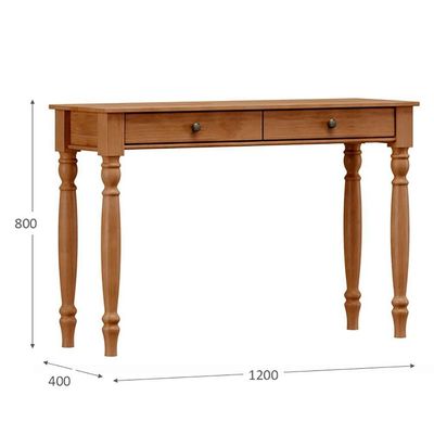 Aparador Madeira Maciça 2 Gavetas 120 Cm 8933 Freijo Milani Store Freijo