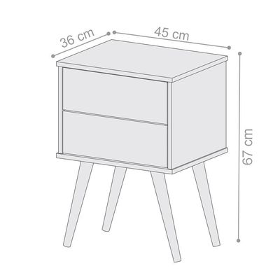 Mesa de Cabeceira Carmeline Branco