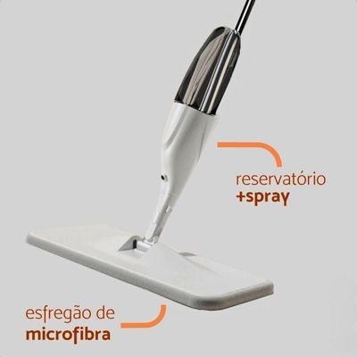 Mop Mozcada Spray Slim Com Gatilho E Esfregão De Microfibras