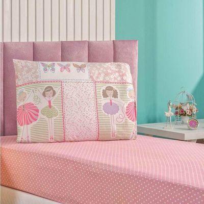 Kit Colcha Solteiro Bouti Kids Com Jogo De Lençol 4 Peças Ballet