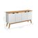 Buffet Com 4 Portas Capela Branco Acetinado Cinamomo