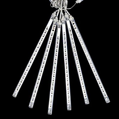 Cascata Chuva De Neve Natal 108 Leds 8 Tubos Enfeite Natalino Pisca Pisca Decoraçao Queda Gelo Iluminaçao