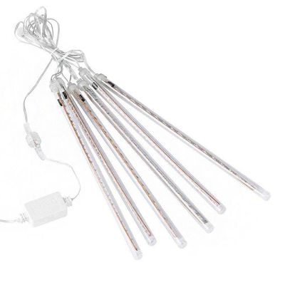Cascata Chuva De Neve Natal 108 Leds 8 Tubos Enfeite Natalino Pisca Pisca Decoraçao Queda Gelo Iluminaçao