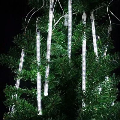 Cascata Chuva De Neve Natal 108 Leds 8 Tubos Enfeite Natalino Pisca Pisca Decoraçao Queda Gelo Iluminaçao