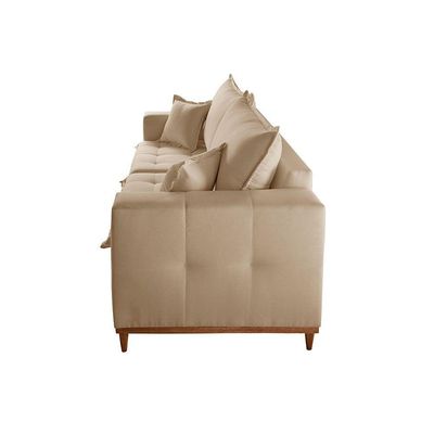 Sofá Matrix 02 Módulos De 90cm B25cm Meu Sofá Online A226 Linho Bege