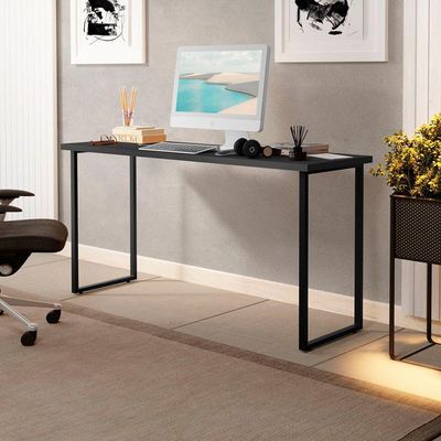 Escrivaninha Mesa Office Estilo Industrial 120cm Klm Store Preto
