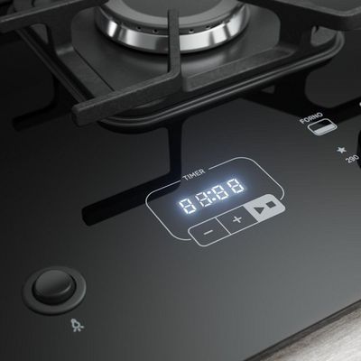 Fogão 5 Bocas Mueller Decorato Vetro G3 Com Timer Preto Bivolt