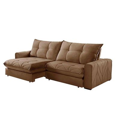 Sofá Firenze Veludo 02 Módulos De 90cm B25cm Meu Sofá Online B016 Veludo Marrom