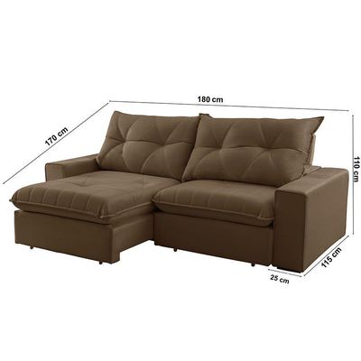 Sofá Hall Veludo Dois Módulos De 90cm B25cm Meu Sofá Online B016 Veludo Marrom