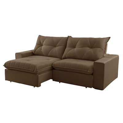 Sofá Hall Veludo Dois Módulos De 90cm B25cm Meu Sofá Online B016 Veludo Marrom