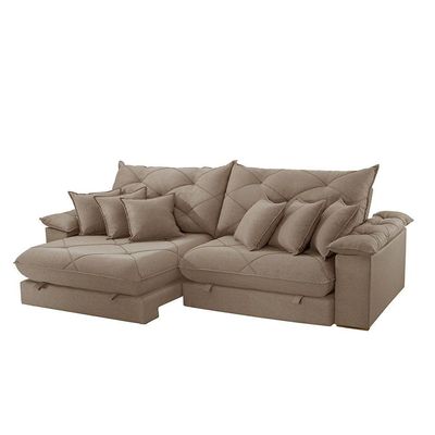 Sofá ágata Veludo Dois Módulos De 100cm B25 Meu Sofá Online B002 Veludo Capuccino