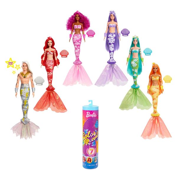 Boneca Barbie Color Reveal Sereia Arco-íris