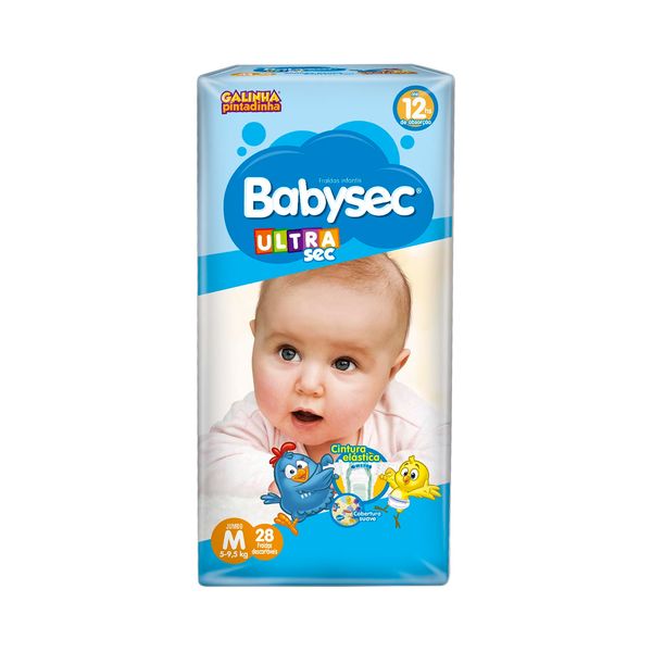 Fralda Descartável Babysec Tamanho M com 26 Unidades Fralda Descartável Babysec Tamanho M com 26 Unidades